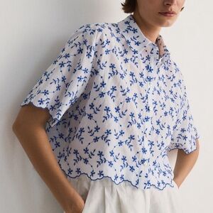 Blouse with embroidery, medium